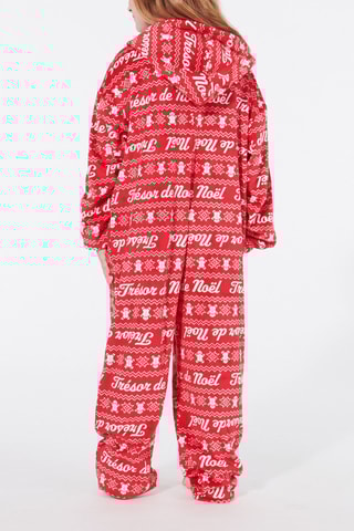 Macacão de pijama com capuz Kidchouchoutiz - Vermelho