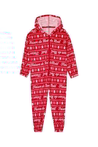 Macacão de pijama com capuz Kidchouchoutiz - Vermelho