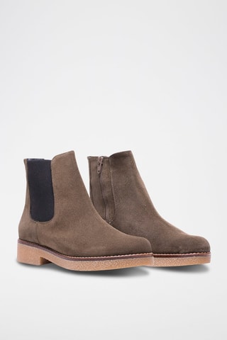 Bottines en nubuck - Kaki