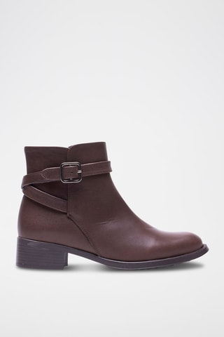 Bottines en cuir - Marron