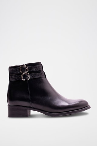 Bottines en cuir - Noir
