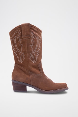 Bottines en nubuck - Marron