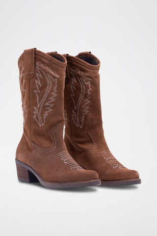 Bottines en nubuck - Marron