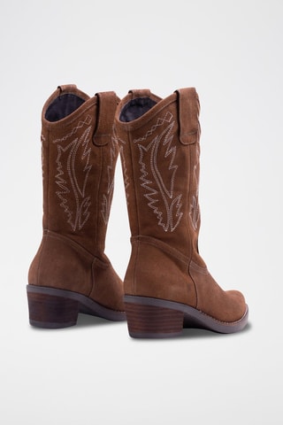 Bottines en nubuck - Marron