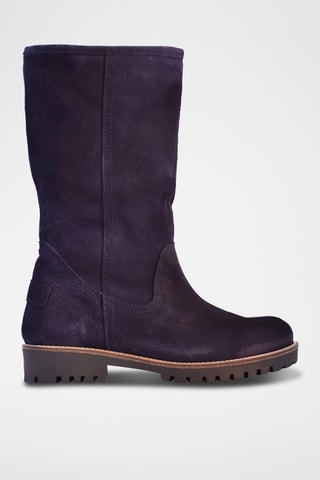 Bottes en nubuck - Bleu marine