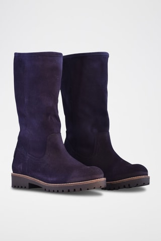 Bottes en nubuck - Bleu marine