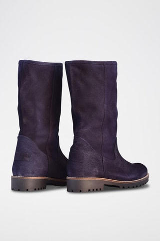 Bottes en nubuck - Bleu marine
