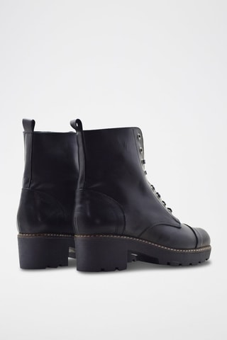 Bottines en cuir nappa - Noir