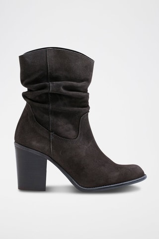 Bottines en nubuck - Gris foncé