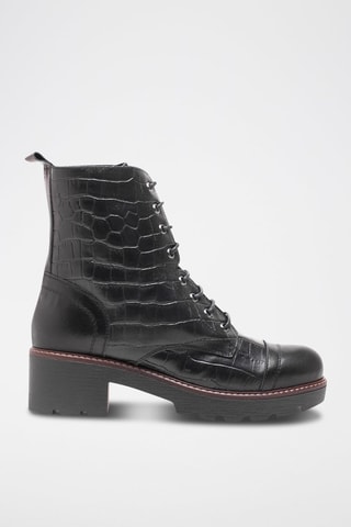 Bottines en peau de daim - Noir
