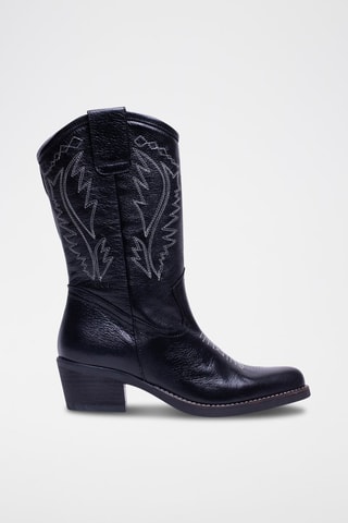 Bottines en cuir - Noir
