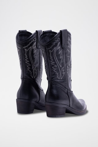Bottines en cuir - Noir