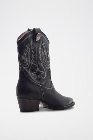 Botins em couro Preto