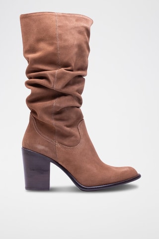 Bottes en nubuck - Marron clair