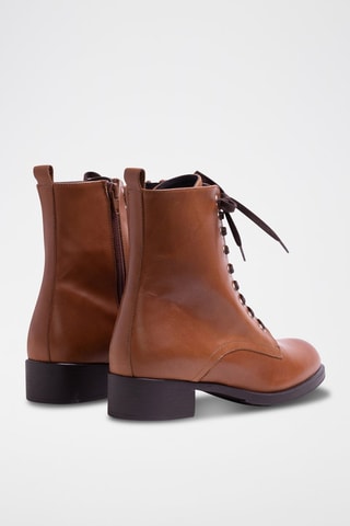Bottines en cuir nappa - Camel