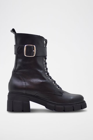 Bottines en cuir - Noir