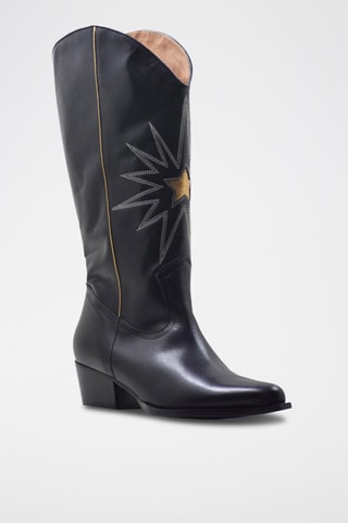 Bottes en cuir - Noir