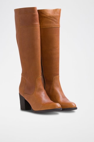 Bottes en cuir nappa - Camel