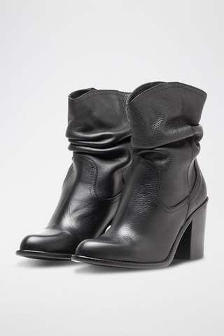 Bottines en cuir - Noir