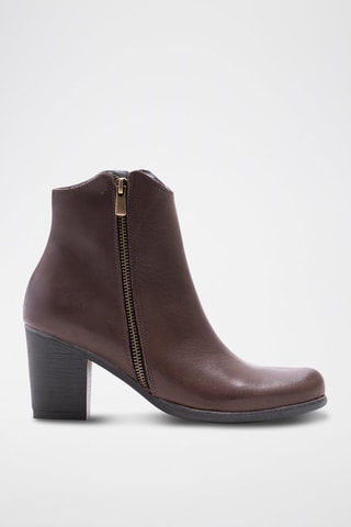 Bottines en cuir - Marron