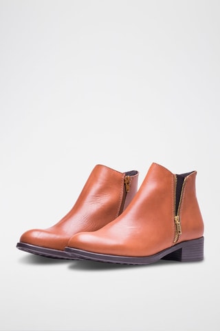 Bottines en cuir - Camel