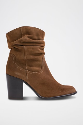 Bottines en nubuck - Marron