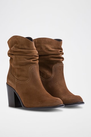 Bottines en nubuck - Marron