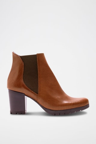 Bottines Chelsea en cuir - Camel