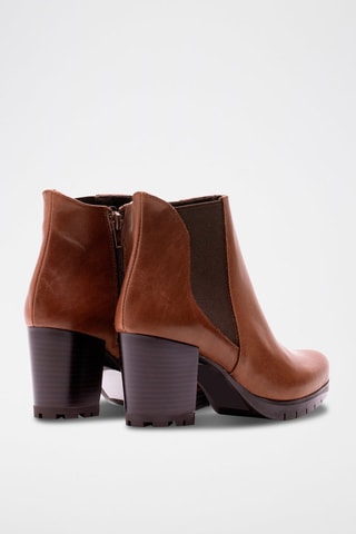 Bottines Chelsea en cuir - Camel