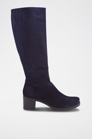 Bottes en nubuck - Bleu marine