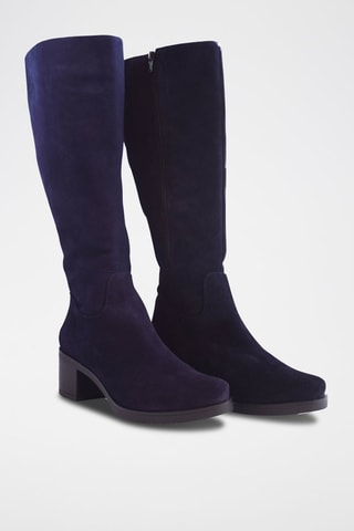 Bottes en nubuck - Bleu marine