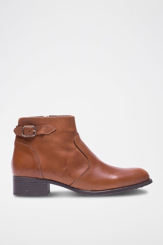 Bottines en cuir - Camel