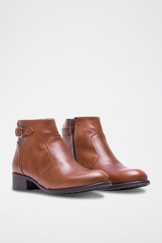Bottines en cuir - Camel