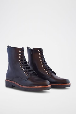 Bottines en cuir nappa - Noir