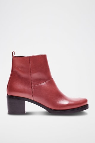 Bottines en cuir - Bordeaux
