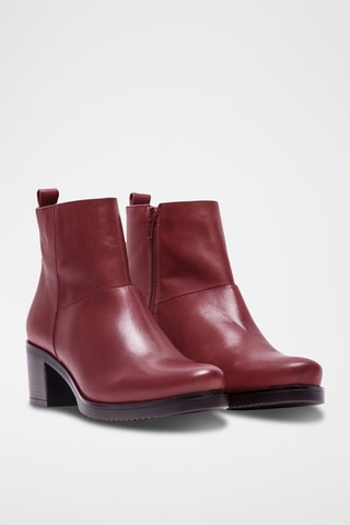 Bottines en cuir - Bordeaux