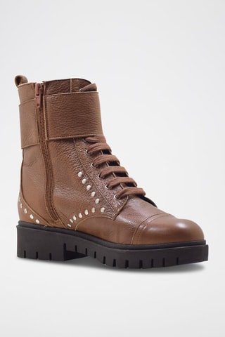 Bottines en cuir - Camel
