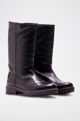 Bottes fourrées en cuir - Noir