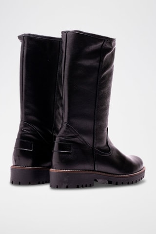 Bottes fourrées en cuir - Noir