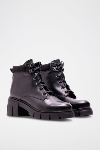 Bottines en cuir - Noir