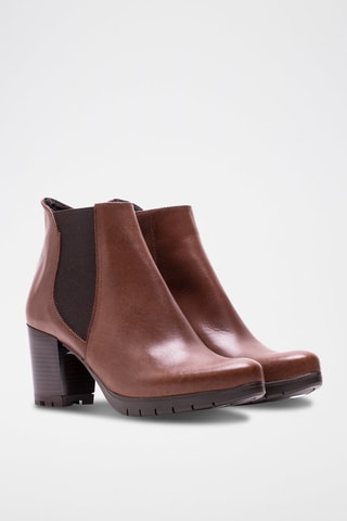 Bottines Chelsea en cuir - Marron