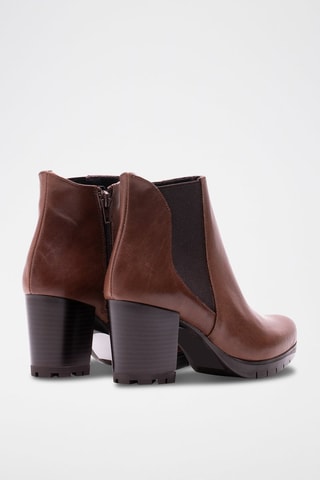 Bottines Chelsea en cuir - Marron