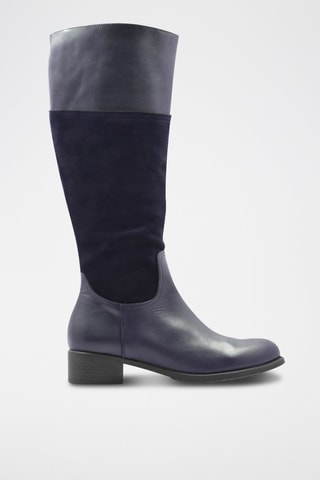 Bottes en cuir - Bleu marine