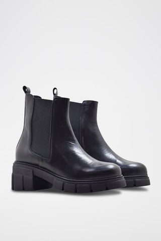 Bottines Chelsea en cuir - Noir