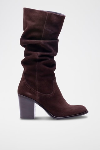 Bottes en nubuck - Marron foncé