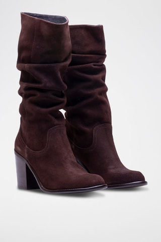 Bottes en nubuck - Marron foncé