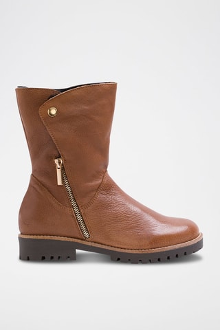 Bottines en cuir - Marron