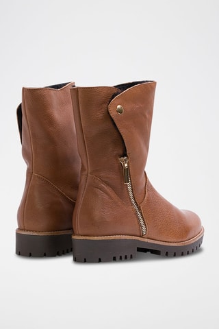 Bottines en cuir - Marron