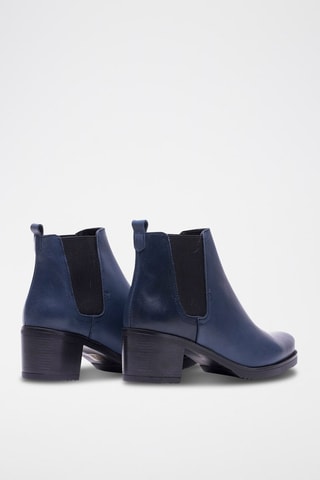 Bottines Chelsea en cuir nappa - Bleu marine
