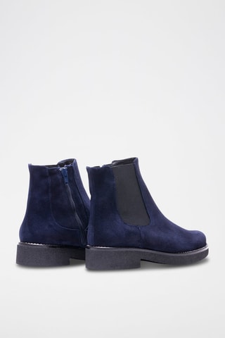 Bottines en nubuck - Bleu marine